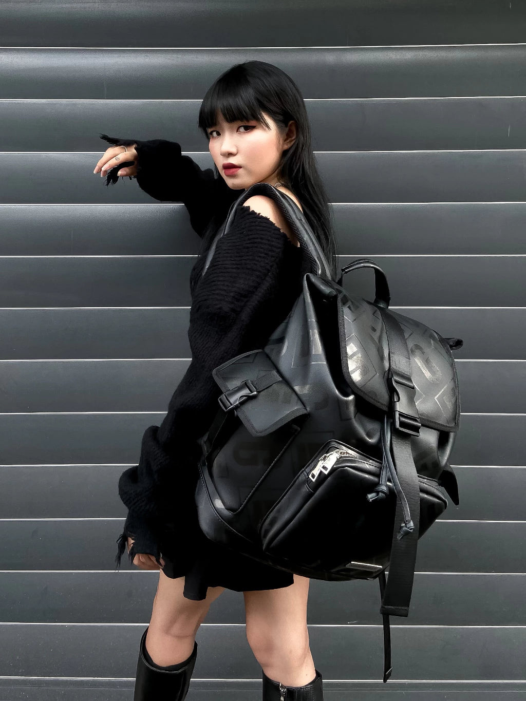 Premium Leather Backpack - SAIGON SWAGGER Eclipse Edition with Shockproof Laptop Compartment