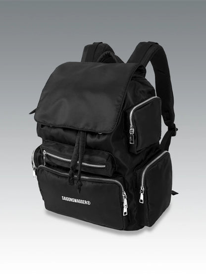 SAIGONSWAGGER® Nylon Cargo Backpack - Trendy Everyday School & Travel Bag with Laptop Protection