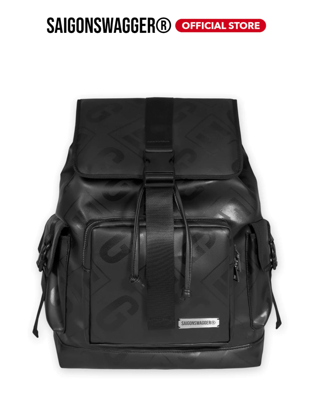 Premium Leather Backpack - SAIGON SWAGGER Eclipse Edition with Shockproof Laptop Compartment